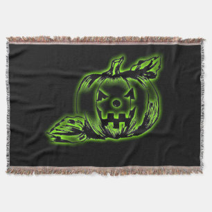 Neon Green Jack O Lantern Deken
