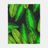 Neon Green Leaves Art. Fleece Deken (Voorkant)