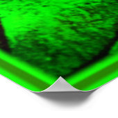 Neon Green Leaves Art. Poster (Hoek)