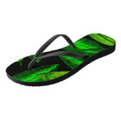 Neon Green Leaves Art. Teenslippers (Schuin)