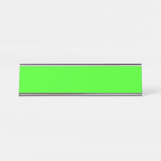 Neon Green Modern Desk Name Plate – Customizable Bureau Naambordje (Voorkant)