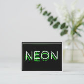 NEON - Green Neon Sign Visitekaartje (Staand voorkant)