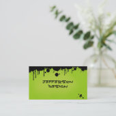 Neon Green Paint Spletters Visitekaartje (Staand voorkant)