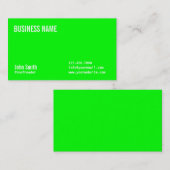 Neon Green Proofreading Visitekaartje (Voorkant / Achterkant)