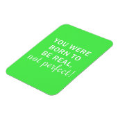 Neon Green Quote in wit Magneet (Linkerzijde)