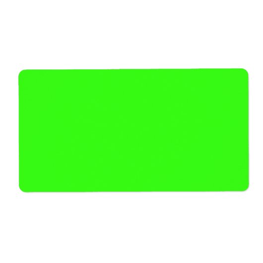 Neon Green Shipping Labels (Customizable) (Voorkant)
