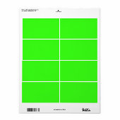 Neon Green Shipping Labels (Customizable) (Full Sheet)