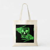 neon green skeleton Tote Bag (Dos)