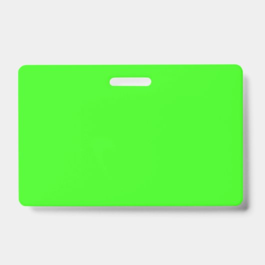 Neon Green Solid Color Badge (Voorzijde)