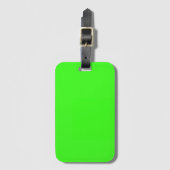 Neon Green Solid Color Bagagelabel (Voorkant (verticaal))