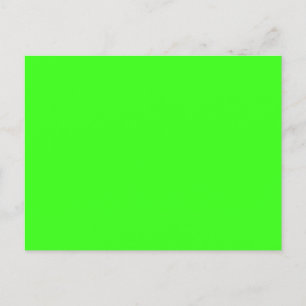 Neon Green Solid Color Briefkaart