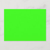 Neon Green Solid Color Briefkaart (Voorkant)