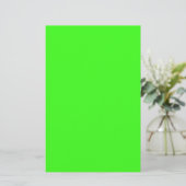 Neon Green Solid Color Briefpapier (Staand voorkant)