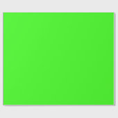 Neon Green Solid Color Cadeaupapier (Vlak)