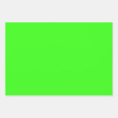 Neon Green Solid Color Inpakpapier Vel (Voorkant 2)