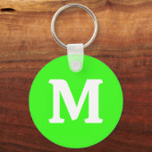 Neon Green Solid Color Sleutelhanger (Voorkant)