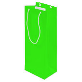 Neon Green Wijn Cadeautas (Achterkant Gekanteld)