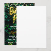 Neon Greenery Green Wall Birthday Party Kaart (Voorkant / Achterkant)