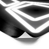 Neon Grid Runner Perfect Poster (Hoek)