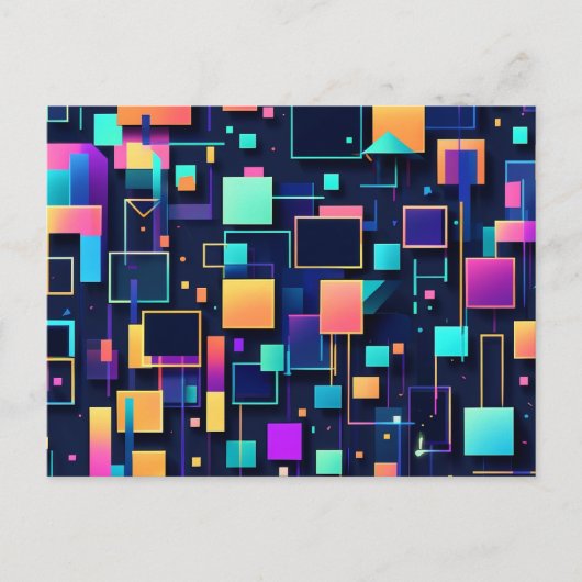 Neon Gridlock Briefkaart (Voorkant)