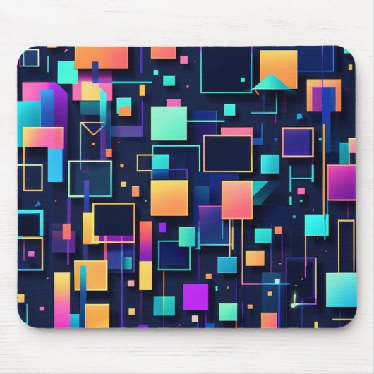 Neon Gridlock Muismat (Voorkant)
