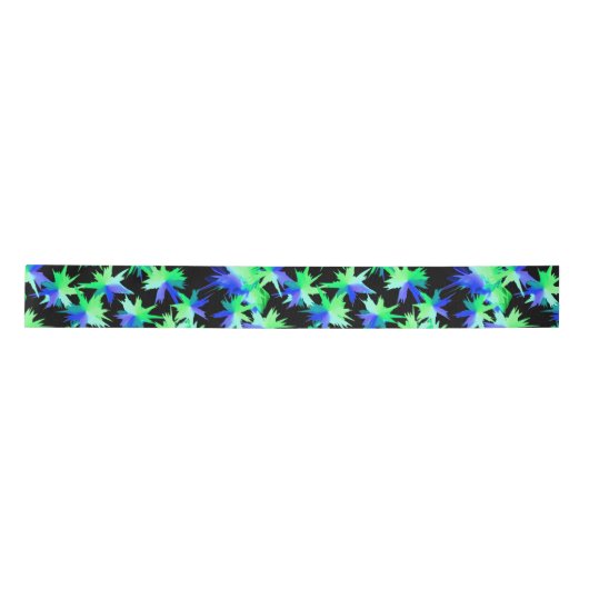 Neon Groen & Blauw Abstract Patroon Lint (Voorkant)