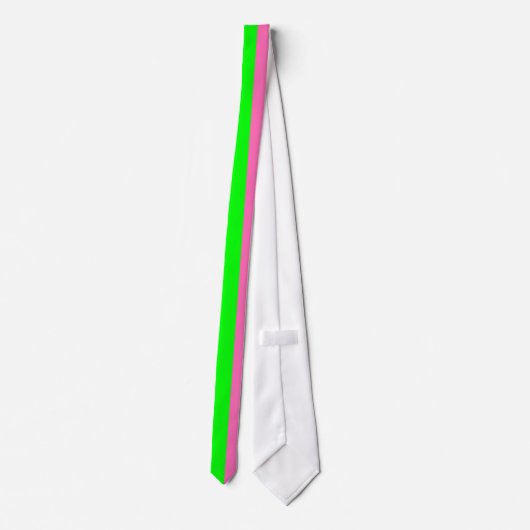 Neon Groen en Heet Roze Stropdas (Twee Kleur Strop (Achterkant)