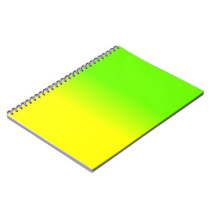 Neon Groen en Neon Geel Ombré Schaduwkleur Vervage Notitieboek