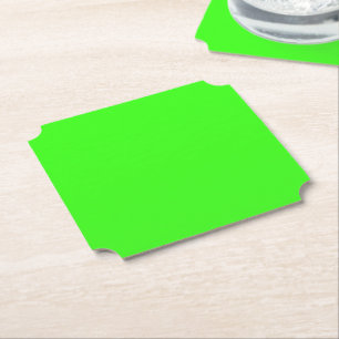 Neon Groen Moderne Papieren Onderzetter – Aanpasba