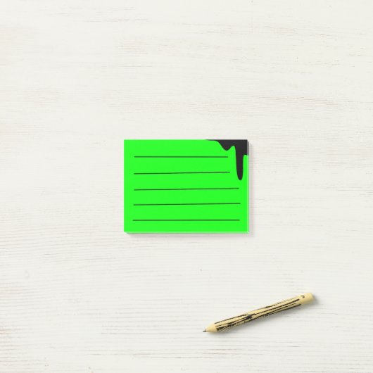Neon groen post-it® notes (Op bureau)