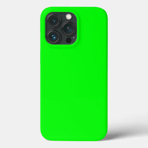 neon groen scherm, helder effen kleur koel iPhone 13 pro hoesje