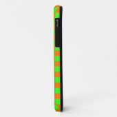 Neon Groen Sinaasappel Geruite Checkerboard  Case-Mate iPhone Case (Achterkant/links)