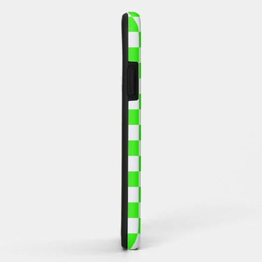 Neon Groen Wit Geruite Checkerboard  Case-Mate iPhone Case (Achterkant/rechts)