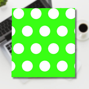 Neon Groen Witte Grote Stippen Notitieblok