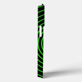 Neon Groen Zwart iPhone Case met Warmte (Achterkant / Rechts)