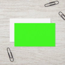 Neon groene aangepaste visitekaart