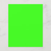Neon groene aanpasbare flyer (Achterkant)