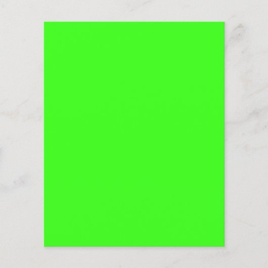 Neon groene aanpasbare flyer (Voorkant)