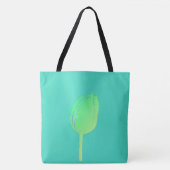 Neon groene bloemige tulp abstract teal cadeau draagtas (Voorkant)