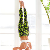 Neon Groene Giraffe vlekken Patroon Leggings