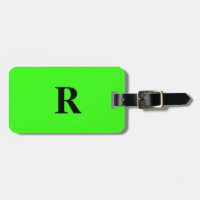Neon Groene Monogram Naam Aangepaste Huwelijkscade