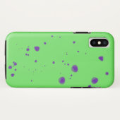 Neon Groene Paarse Splotches Case-Mate iPhone Case (Achterkant (horizontaal))