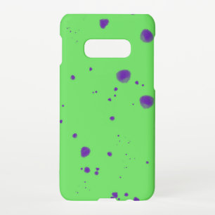 Neon Groene Paarse Splotches Samsung Galaxy S10E Hoesje