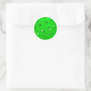 Neon Groene Pickleball Ronde Sticker