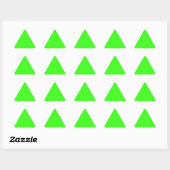 Neon Groene Stevige Kleur | Klassiek Driehoek Sticker (Vel)
