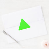 Neon Groene Stevige Kleur | Klassiek Driehoek Sticker (Envelop)