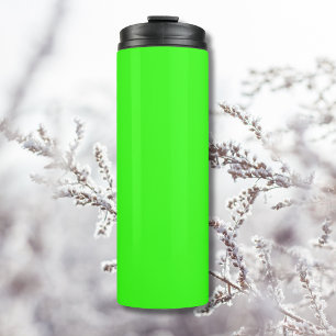 Neon Groene Stevige Kleur   Klassiek Thermosbeker