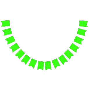 Neon Groene Stevige Kleur Klassiek Vlaggetjes