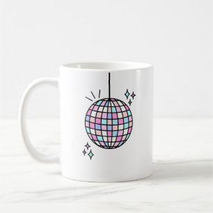 Neon Groovy Disco Ball Koffiemok