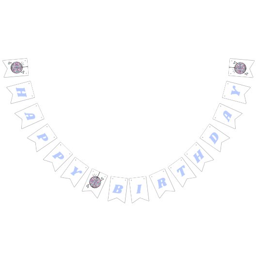 Neon Groovy Disco Ball Vlaggetjes (Alle)